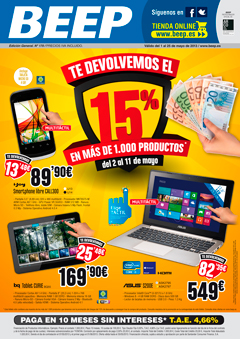 Las tiendas de informática Beep, PCBox y PC Coste, devuelven el 15% en más de 1.000 productos