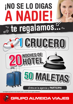 Consigue un crucero, 20 noches de hotel y 50 maletas con Almeida Viajes