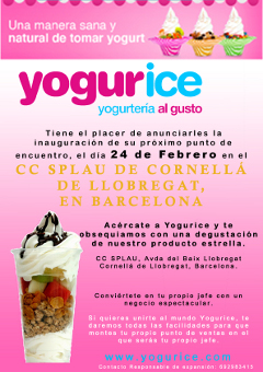 Inauguración de una franquicia Yogurice en el CC Splau de Barcelona