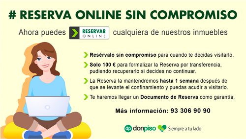 Los clientes de donpiso podrán reservar online una vivienda durante el estado de alarma