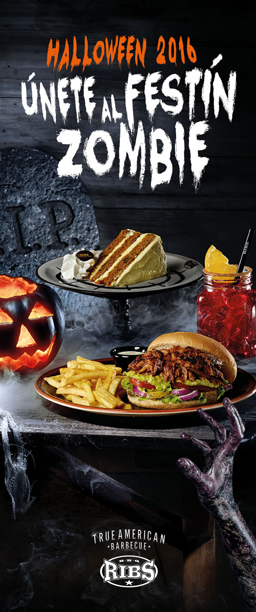 Ribs preparados para un verdadero "festín zombie" por Halloween
