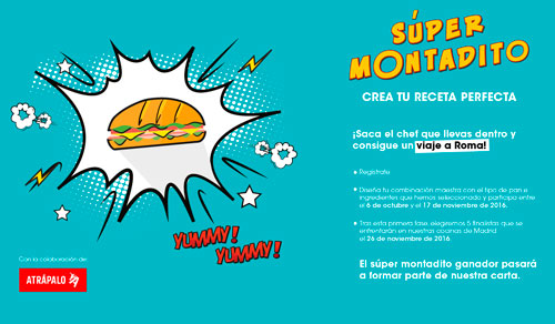 100 Montaditos incorporará en su carta al ganador del concurso Supermontadito 2016