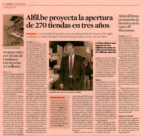 Alfil.be proyecta la apertura de 270 tiendas en tres años