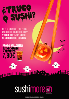 Chirashi deconstruido, el sushi más terrorífico de Sushimore para Halloween