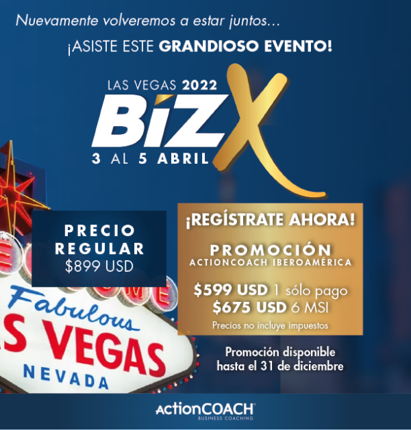 ActionCOACH Iberoamérica se alista para su convención anual BizXLas Vegas 2022