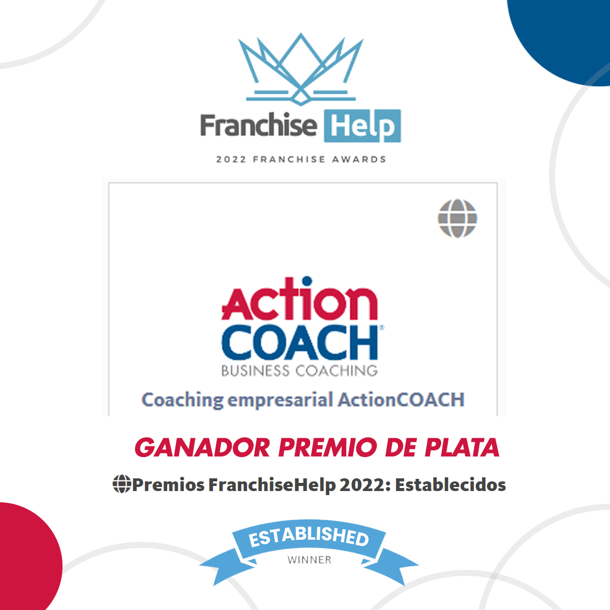 ActionCOACH es reconocida como plata establecida por Franchise Help