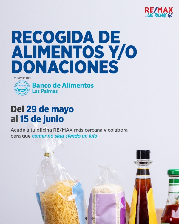Las oficinas de Remax en Las Palmas lanzan una nueva acción solidaria a favor del banco de alimentos de Las Palmas